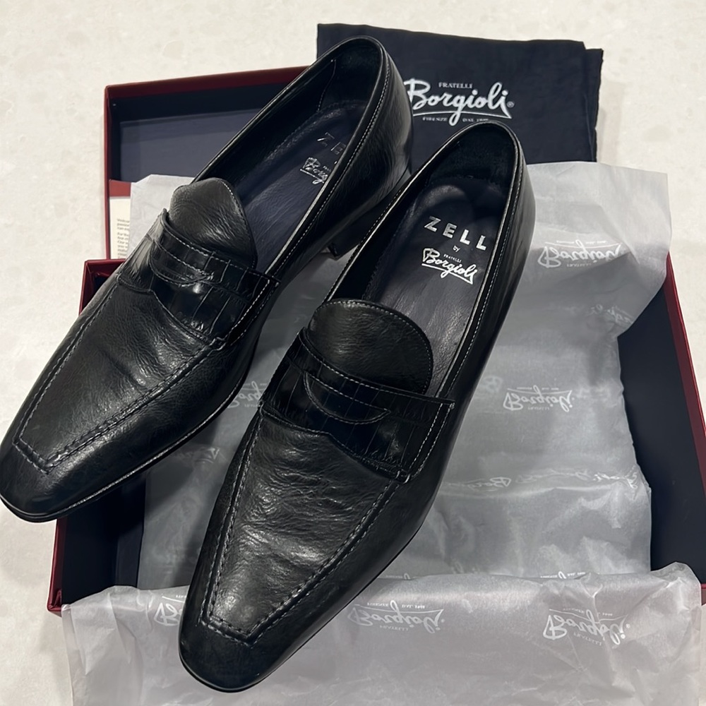 Borgioli Leather Penny Loafer